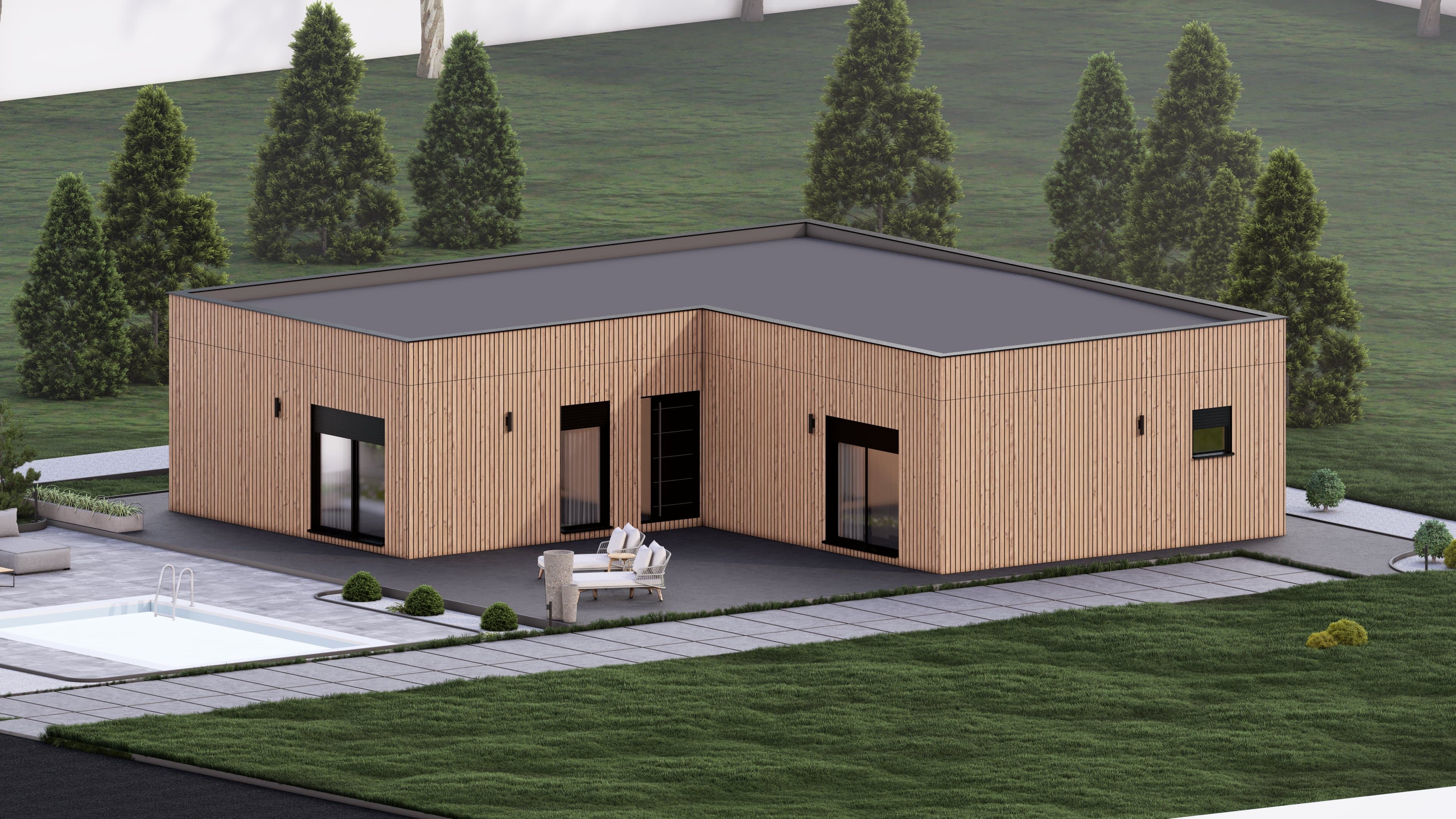 L Shaped House — Enduit