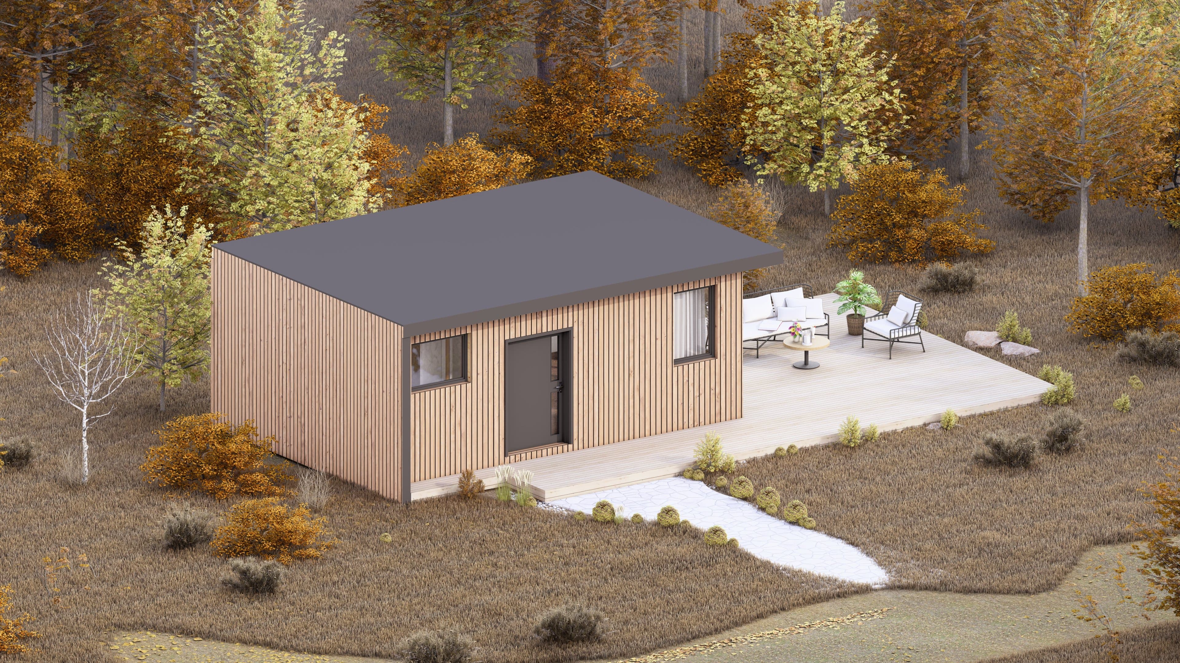 Forest side cabin — Bardage